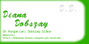 diana dobszay business card